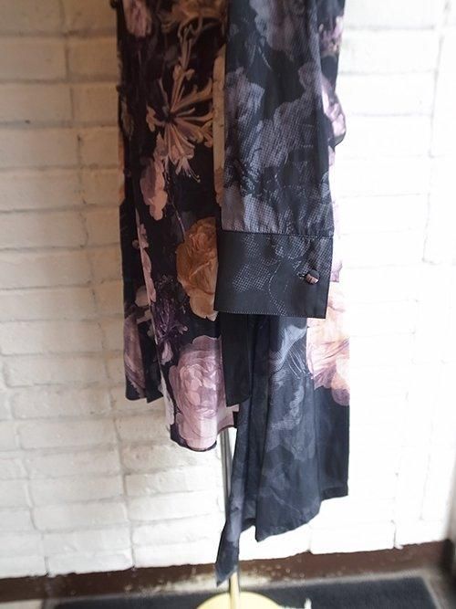 kiryuyrik/キリュウキリュウ】Vintage Flora Flare Shirt (BLACK