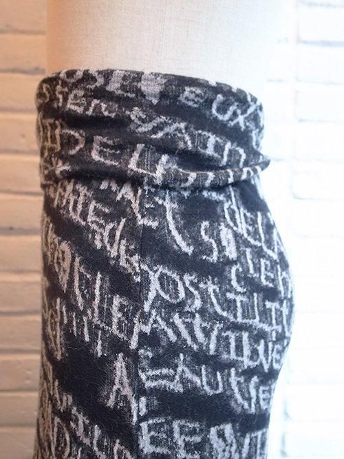 DISTORTION3 BY PR-y ロングスカート 美品 DISTORTION 3 by PR-y/NUDE:MM】 Wool Back Cut Jacquard Jersey