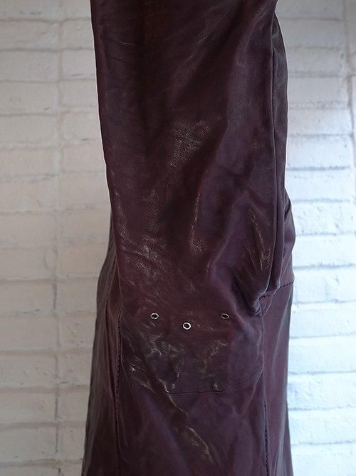 本革(水牛) 本革 バッファローレザー｜ラウンドファスナー長財布｜水牛革