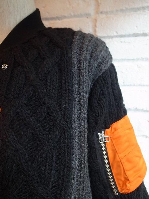 amok カーディガンドッキングMA-1 KNIT DOCKING MA-1 – ANLIO