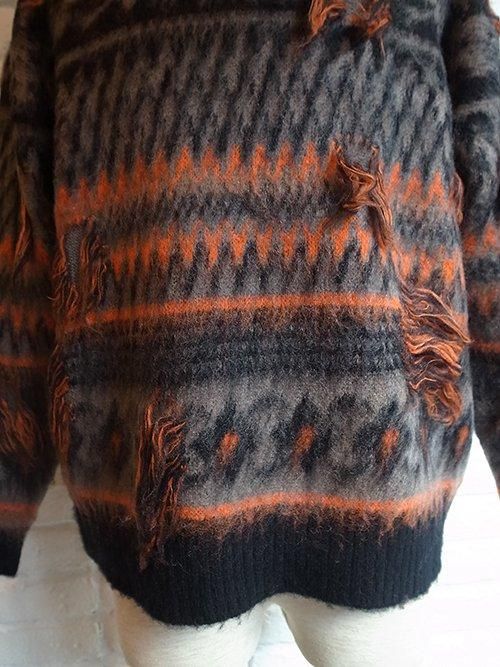 amok/アモク】NORDIC MOHAIR KNIT (BLACK) - Karaln (カーラル amok/アモク】NORDIC MOHAIR KNIT (BLACK) - Karaln (カーラル