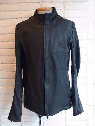 <img class='new_mark_img1' src='https://img.shop-pro.jp/img/new/icons8.gif' style='border:none;display:inline;margin:0px;padding:0px;width:auto;' />incarnation HEAVY WEIGHT BABY CALF LEATHER HI COLLAR ZIP
 BLOUSON JB-5 TYPE2 (D.GRAY BLK EDITION)