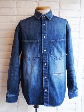 roarguns/󥺡11.9oz DENIM SHIRT (BLUE)