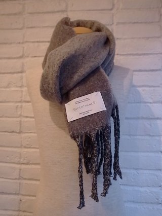 SUPERTHANKS/ѡ󥯥Gradation Big muffler (gray~black)