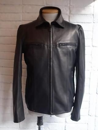 <img class='new_mark_img1' src='https://img.shop-pro.jp/img/new/icons8.gif' style='border:none;display:inline;margin:0px;padding:0px;width:auto;' />kiryuyrik/奦奦Sheep Leather Zip Up Riders Jacket (BLACK)