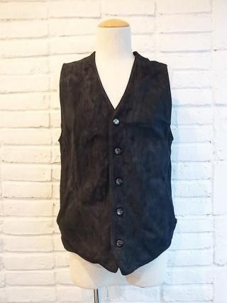 <img class='new_mark_img1' src='https://img.shop-pro.jp/img/new/icons8.gif' style='border:none;display:inline;margin:0px;padding:0px;width:auto;' />incarnationHORSE SUEDE LEATHER VEST 5B LINED (BLACK)