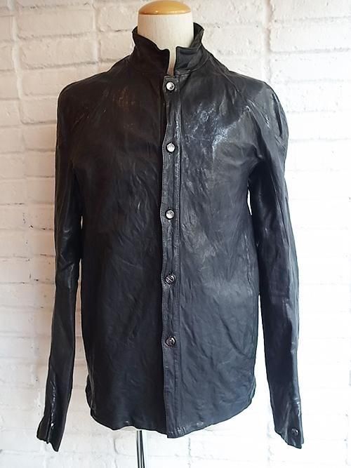 【LE QUANNN様】 incarnation】SHEEP LEATHER SHIRT B/D LINED JS-2 (91NBK/BLACK