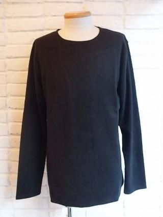 <img class='new_mark_img1' src='https://img.shop-pro.jp/img/new/icons8.gif' style='border:none;display:inline;margin:0px;padding:0px;width:auto;' />STRUM/ȥAcrlic Rayon Nylon Stretch Fabric L/S Crew Neck T-shirt (BLACK)