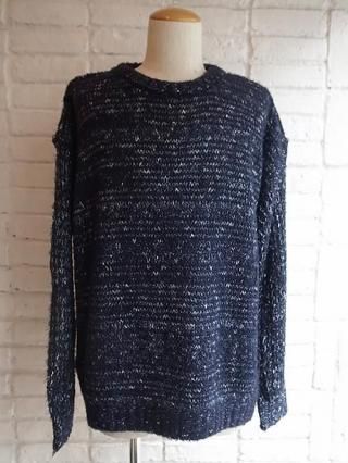 <img class='new_mark_img1' src='https://img.shop-pro.jp/img/new/icons8.gif' style='border:none;display:inline;margin:0px;padding:0px;width:auto;' />【A NOVEL DAY./アノーベルデイ】3G RAVEN TUCK MESH PO (NAVY)