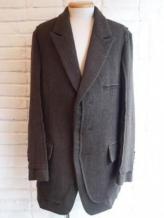 <img class='new_mark_img1' src='https://img.shop-pro.jp/img/new/icons8.gif' style='border:none;display:inline;margin:0px;padding:0px;width:auto;' />nude:masahiko maruyamaWool Cotton Tweed PATCHED WOOL OVERSIZED JACKET (KHAKI)