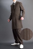 ズートスーツ・zoot suit ペンシルストライプ ブラウン