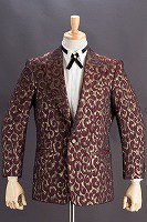デザインジャケット#756 アラベスク模様 ワインレッド
