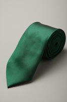 サテンネクタイ 全37色モスグリーン