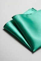 サテンポケットチーフ 37色 グリーン ＃21