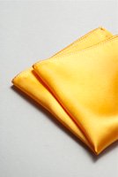 サテンポケットチーフ 37色 ゴールデンオレンジ ＃28