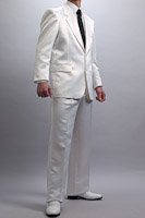 白いスーツ サテン
