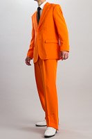 カラースーツ シングル 2つボタンサイドベンツ オレンジ 2タックパンツモデル