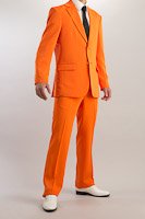 シングル 2つボタンスーツ サイドベンツ オレンジ 
