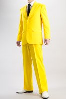 黄色いスーツシングル2つボタン