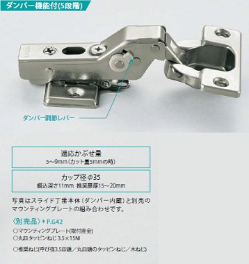 オリンピア スライド丁番360 9mmかぶせ 360-26/9T 360-C26/9T 360-D26/9T