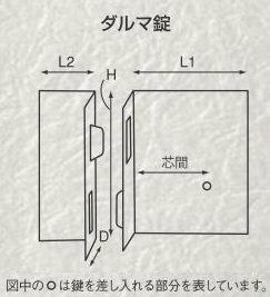 高級和家具金物 磨ダルマ錠 両溝両山