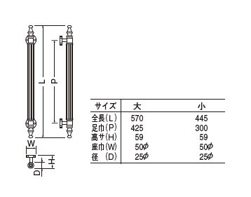 №37　オリエント取手　木ネジ止メ - 金物のCHOBEY