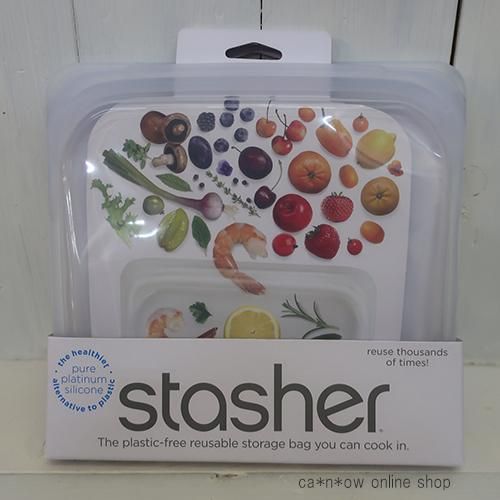 stasher スタッシャー サンドイッチ クリア Stasherスタッシャーサンドイッチ（Mサイズ）クリア - ca*n*ow