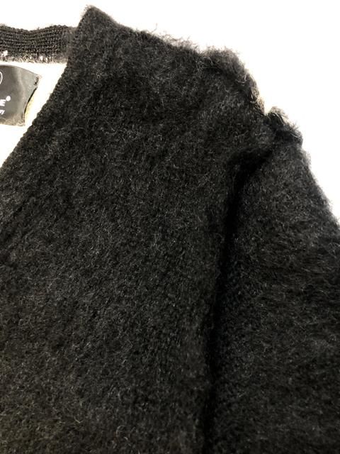 Libbit Mohair Cardigan/Bk×Wht×Red