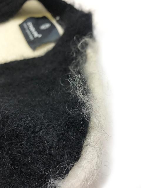 Libbit Mohair Cardigan/Bk×Wht×Red