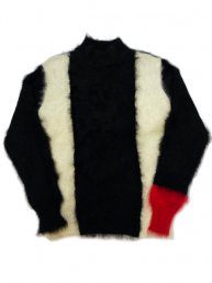 2021.Libbit Mohair Sweater/Black × White × Red