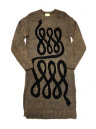 Uroboros Long Knit Sweater/Charcoal