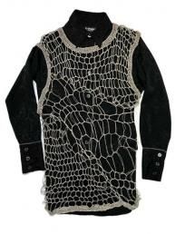 Long Knit Vest /Silver<img class='new_mark_img2' src='https://img.shop-pro.jp/img/new/icons2.gif' style='border:none;display:inline;margin:0px;padding:0px;width:auto;' />