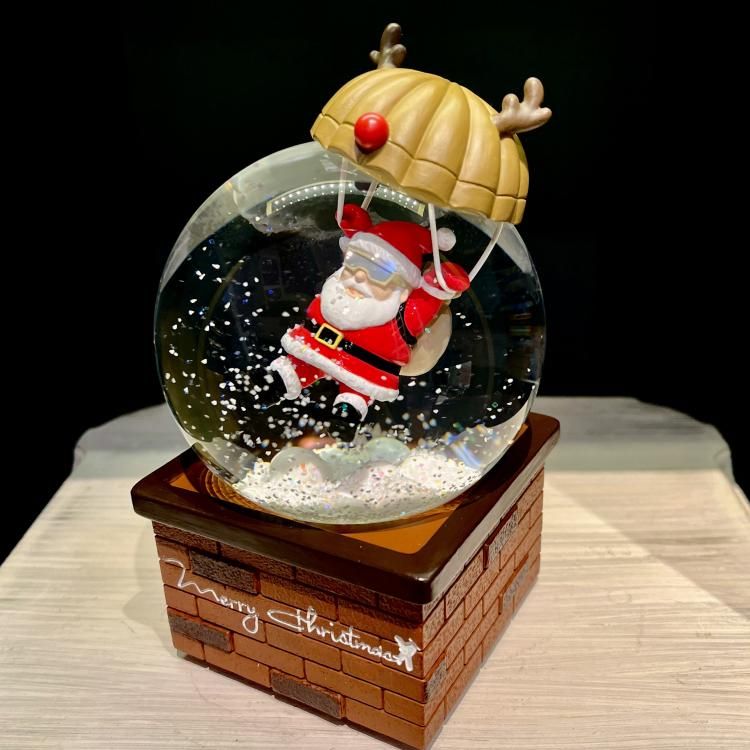 スノードーム││サンタ参上│124 楽天市場】スノードーム クリスマス スノードーム オルゴール