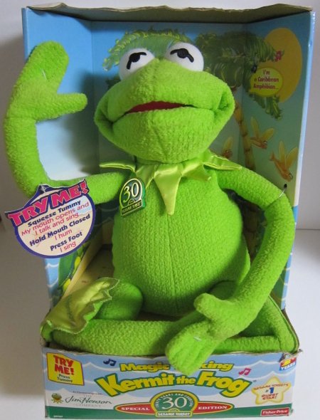 1999 Magic Talking Kermit the Frog ぬいぐるみ - PopSoda Web Shop