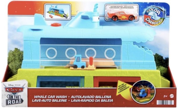 マテル カーズ カラーチェンジャーズ ホエール・カーウォッシュ プレイセット ミニカー CARS ON THE ROAD カーズオンザロード-