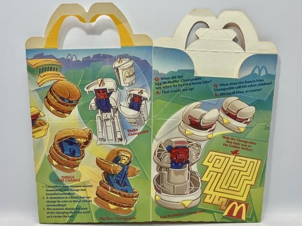 1987 マクドナルド チェンジャブルズ ハッピーミールトイ ボックス