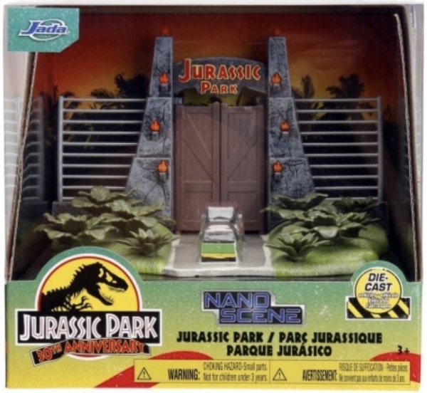 Jada Toys ジュラシックパーク ジオラマ & ミニカー セット