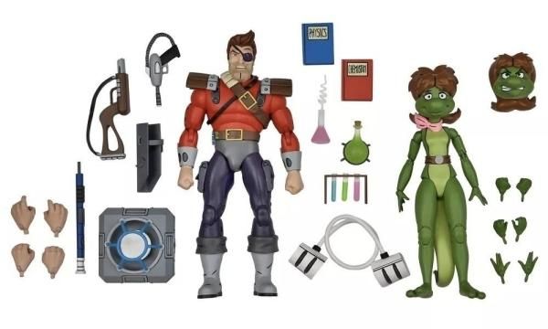 NECA ミュータントタートルズ ダークサベージ & モナリザ フィギュアセット