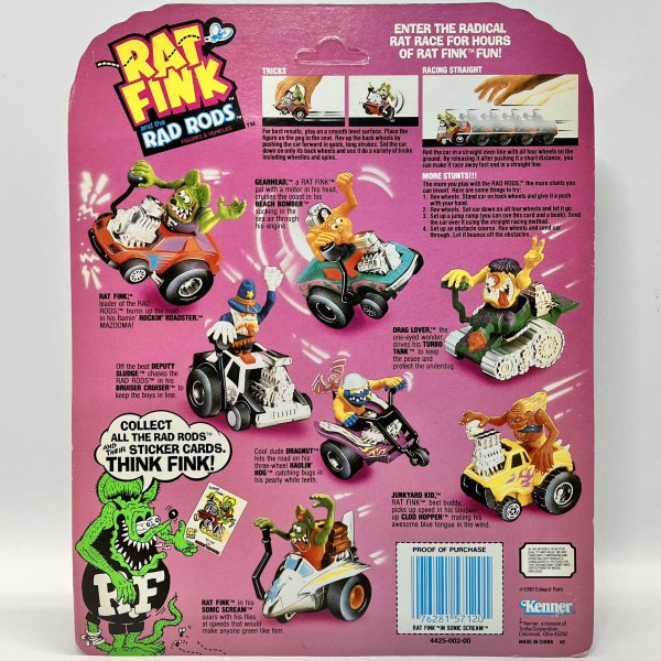 1990 Kenner RAD RODS RAT FINK in his SONIC SCREAM - PopSoda Web Shop