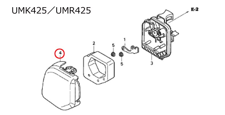 UMK425／UMK435／UMR425用 エアークリーナーカバー（タイプ別選択購入） -  ホンダパワープロダクツ製品・パーツ販売のホンダガーデン・オンラインショップ