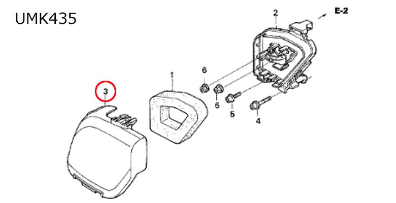 UMK425／UMK435／UMR425用 エアークリーナーカバー（タイプ別選択購入） -  ホンダパワープロダクツ製品・パーツ販売のホンダガーデン・オンラインショップ