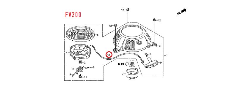 ☆日本の職人技☆ HONDA 純正 耕うん機 F210 用 リコイル スターター用 ロープ www.tonna.com