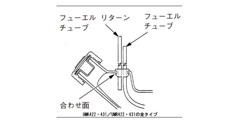 UMK422・431／UMR422・431用 燃料ホース - ホンダパワープロダクツ製品・パーツ販売のホンダガーデン・オンラインショップ