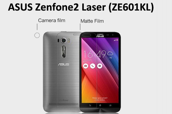Zenfone2 Laser (ZE601KL) 液晶保護フィルムセット アンチグレアタイプ ...