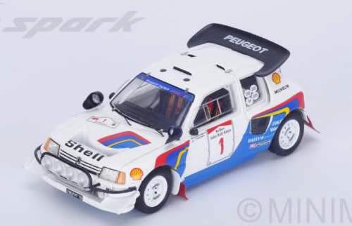 Spark/スパーク】1/43 Peugeot 205 T16 No.1 5th Safari Rally 1986 J 