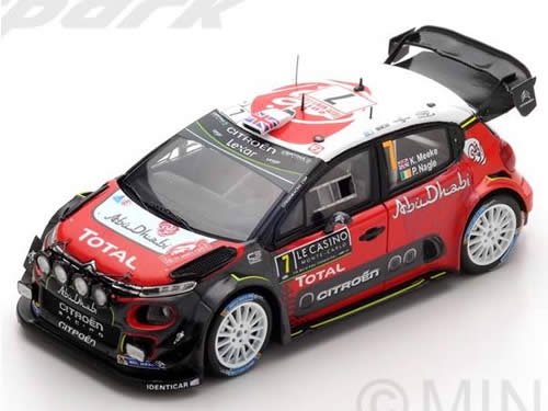 Spark/スパーク】1/43 Citroen C3 WRC No.7 DNF - Monte Carlo 2017