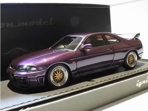 1/24 タミヤ R33 GT-R ミッドナイトパープル BBS LM 完成品-