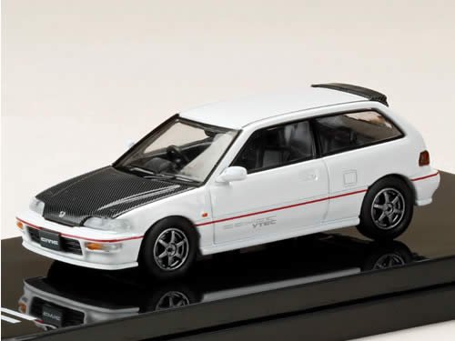 HOBBY JAPAN/ホビージャパン】1/64 ホンダ シビック (EF9) SiR II カスタムバージョン カーボンボンネット ホワイト -  ミニカーショップ NEOHOBBY（ネオホビー）