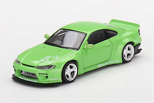 予約【MINI GT/TSMモデル】1/64 Pandem Nissan シルビア(S15) グリーン