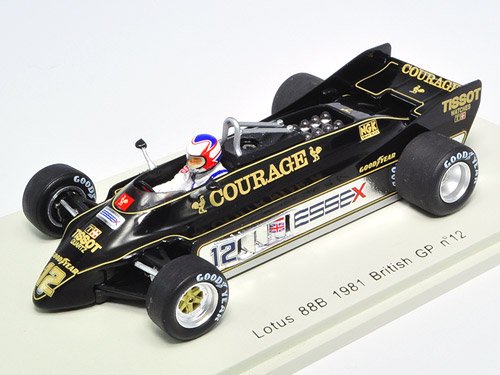 PLANEX COLLECTION/Spark】1/43 Lotus 88B 1981 BritishGP N.Mansell 